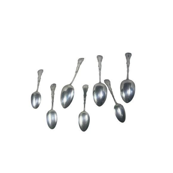 Vintage Rogers Bros XII (3) Serving Spoon & (4) Teaspoon Mixed Lot Of 7 - Picture 8 of 12